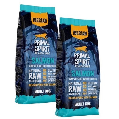 PRIMAL SPIRIT Iberian Adult Salmon Trockenfutter mit Lachs für Hunde 2x12kg