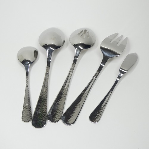 Reed & Barton River Posate in acciaio inox 18/10 martellate 5 pezzi servizio hostess - Foto 6 di 7