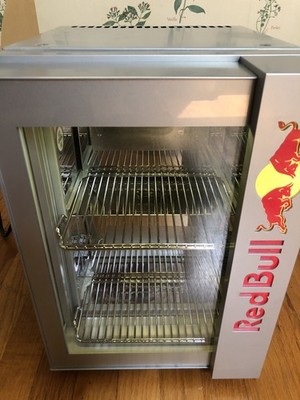 Red Bull Mini Fridge Baby Cooler Refrigerator RB-BC2020: Clean & Runs Ice Cold!