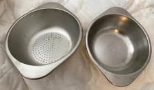 Steamer and Double Boiler Inserts Set for 2 or 3 qt Saucepans USA By REVERE WARE