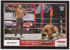 2014 Topps WWE Road to WrestleMania 70 Batista Returns Attacking Alberto Del Rio