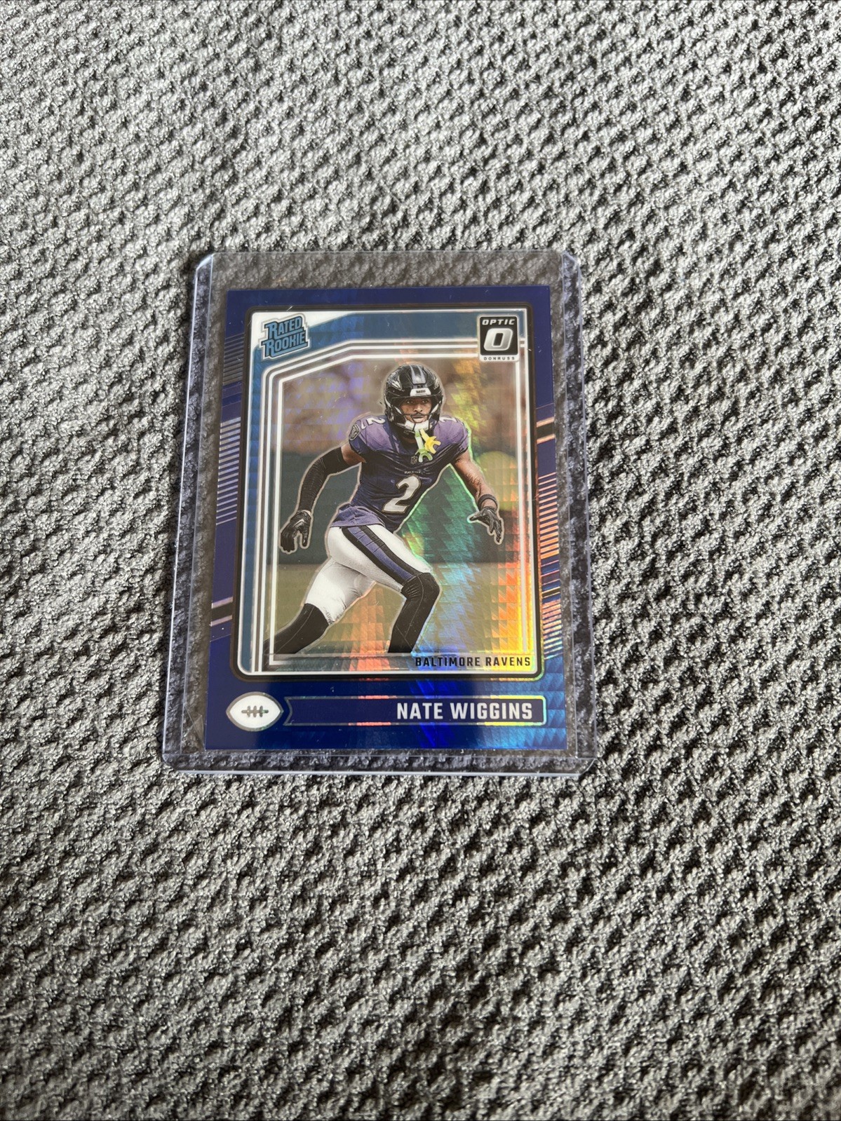 2024 Panini Donruss Optic - Rated Rookie Nate Wiggins #281 Blue Hyper Prizm (RC)