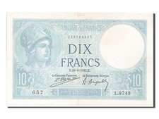 [#203163] Banknote, France, 10 Francs, 10 F 1916-1942   Minerve  , 1922, 1922-06