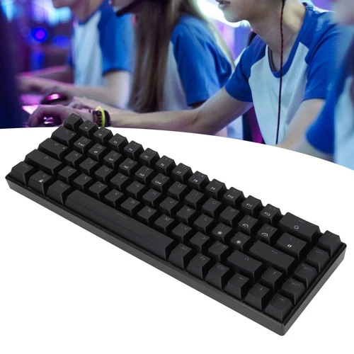 Keyboard 68 Key White Light Three Mode Black Mechanical Keyboard For Windo SPC