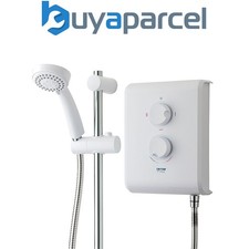 Triton T70Z 8.5Kw Electric Shower White Chrome + Riser Rail - RP T80Z