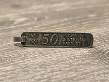 Rare Mount Isa Mines 50th Anniversary Sterling Silver Bar Ingot Shape Vintage