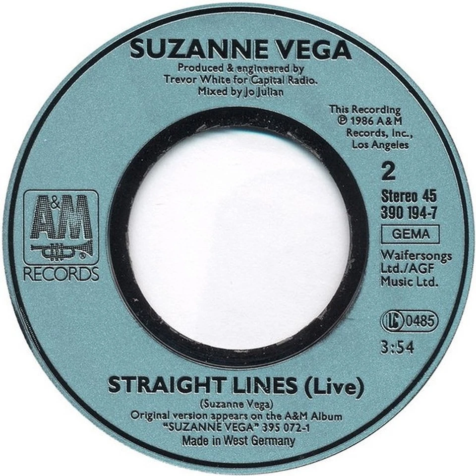 Suzanne Vega - Luka (Vinyl 7" - 1987 - DE - Original) - Bild 4 von 4