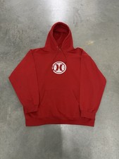 Vintage Y2K Hurley Center Logo Surf Skate Heavyweight Hoodie Size Large