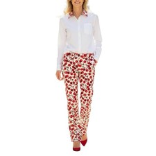 Dolce Gabbana Red And White Cherry Print Pattern Print Pants Sz M Adorable!!