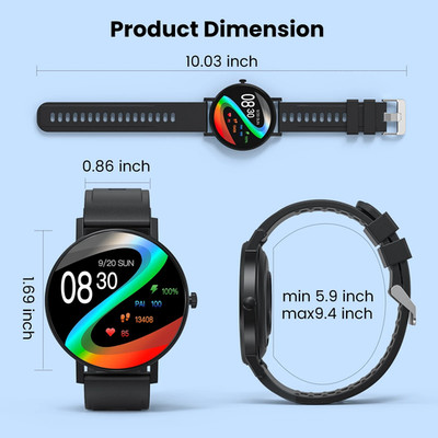 Smart Watch AMOLED Screen Call & Msg Sleep Monitor IP68 For  iOS Android