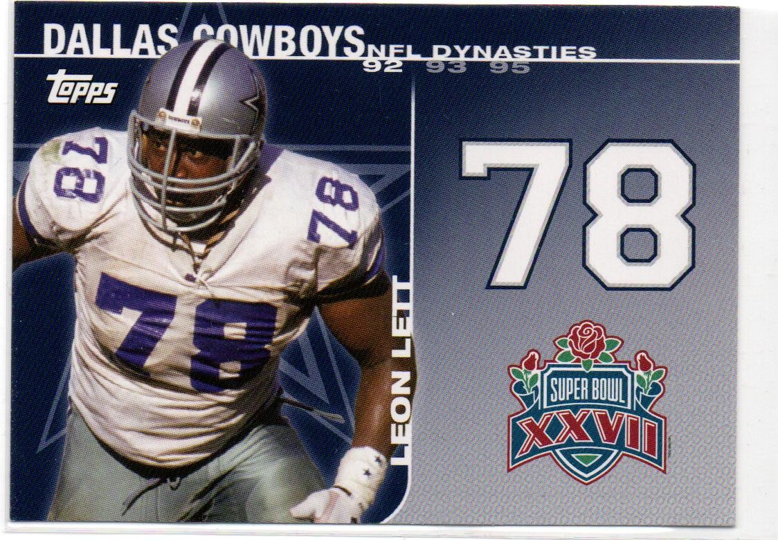 2008 Topps DYN-LL Leon Lett Dallas Cowboys    NFL Dynasties Tribute 75