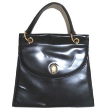 Valentino Garavani Patented Leather Flap Handbag Women Black One Size