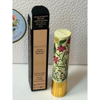 Gucci 208 They Met in Argentina, Rouge De Beauté Brillant Flora -LIMITED EDITION