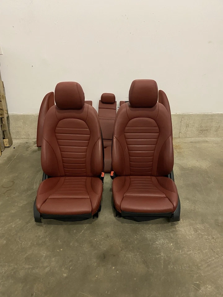 Juego COMPLETO Asiento Reforzado Rojo 15-19 OEM Mercedes W205 C300 Delantero Trasero Izquierdo Derecho Foto 2 de 4