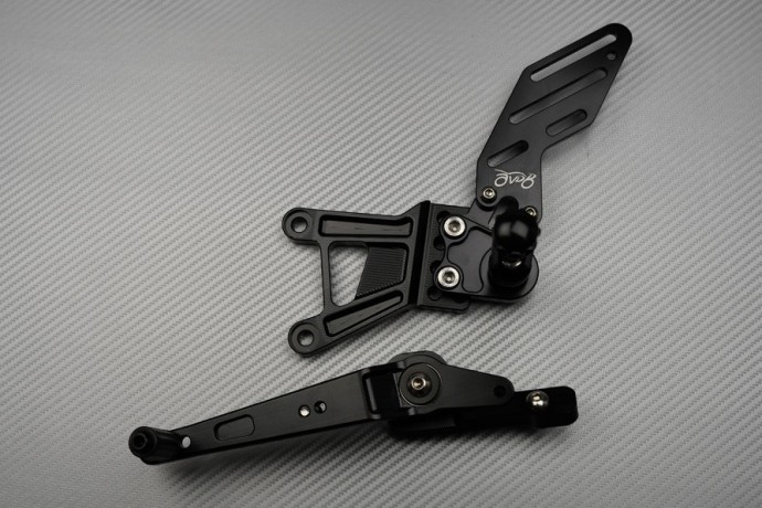 Commandes reculées S1000RR 2010 noires anodisées de haute précision - 3