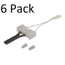 Gas Dryer Flat Igniter 6 Pack for Whirlpool, AP3109449, PS373025, 4391996