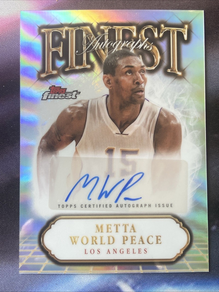 2024-25 Topps Finest METTA WORLD PEACE Finest Autographs Refractor
