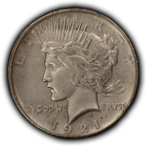 1921 $1 Silver Peace Dollar - High Relief Key Date - AU - SKU-B5526