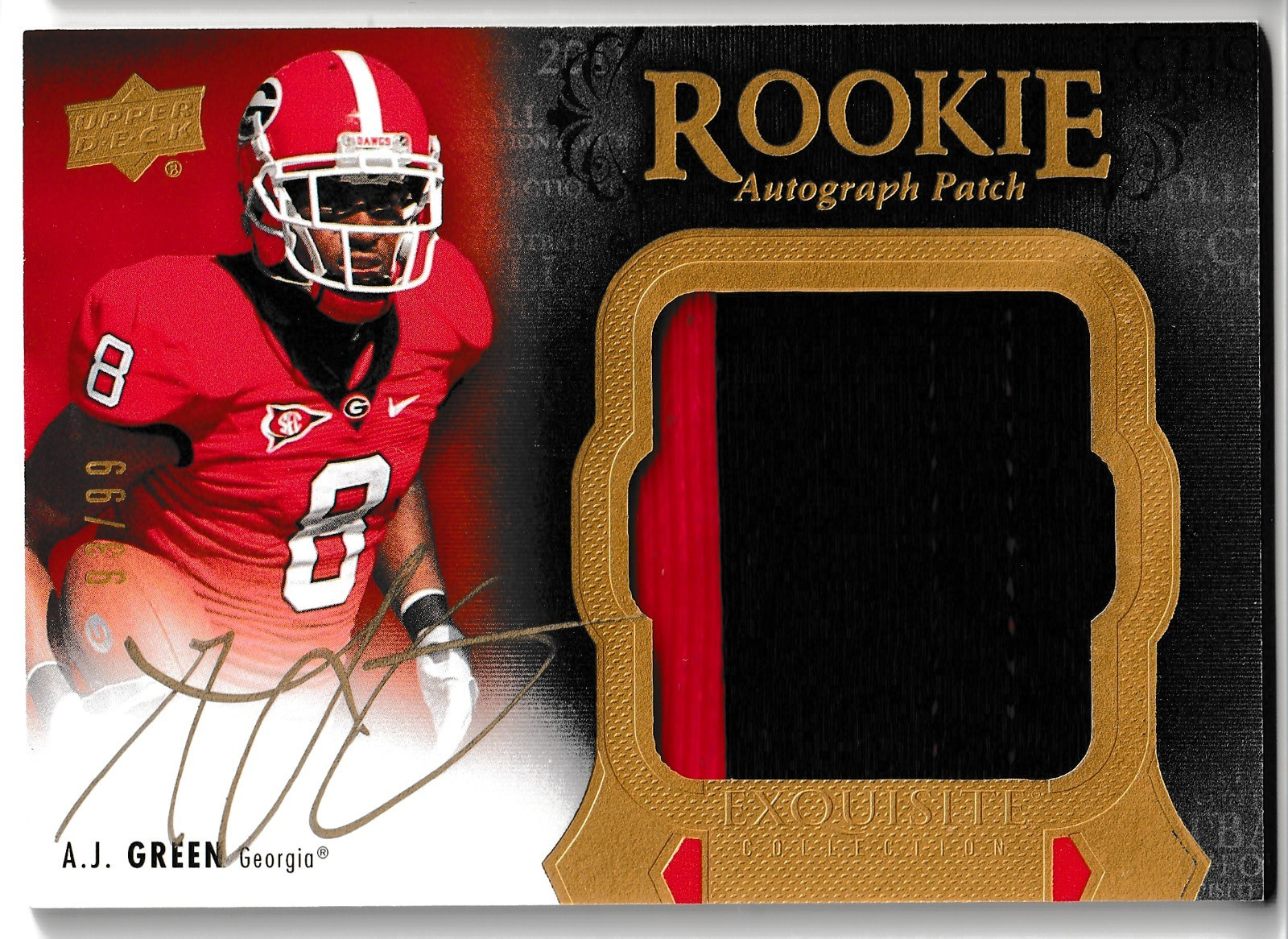 AJ Green UD Exquisite Collection #151 Signature Patch