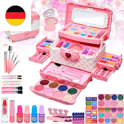 Mrabbitoo Kinderschminke Set Mädchen Schminkkoffer - Waschbar Kinder Make up Set