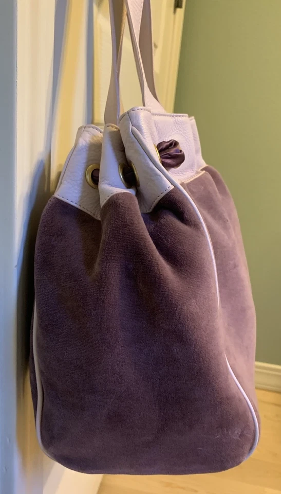 Bolso de terciopelo Juicy Couture Scottie Dog Daydreamer vintage cinta de lazo J'aime Foto 2 de 4