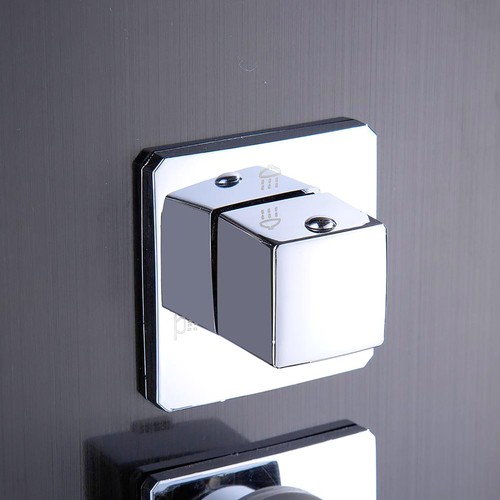 Panel de ducha de lluvia de acero inoxidable con kit de ducha de mano diseño moderno - Imagen 8 de 12