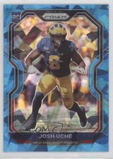 2020 Panini Prizm Rookie Blue Ice Prizm 26/99 Josh Uche #369 5ov