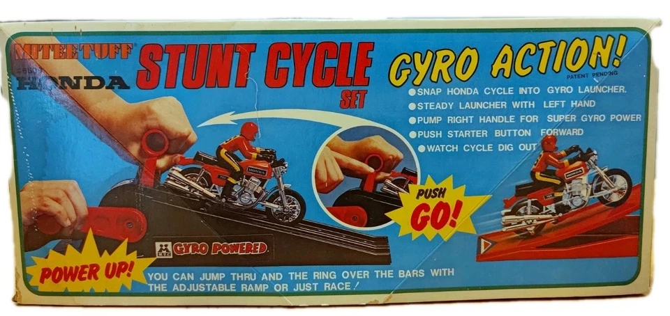 Juguete de acción giroscópico vintage Miteetuff Honda Stunt Cycle Foto 4 de 4
