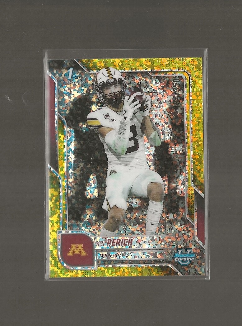 2025 Bowman Chrome U Koi Perich Yellow Mini-Diamond Refractor /350 1st