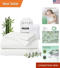 Luxury Organic Tencel  Viscose from Bamboo Cooling Sheet Set,Moisture Wickin...