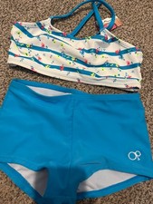 NWT OP SWIMSUIT GIRLS 2 PC Size 6/6X Multi Tankini