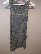 Fatface pocket short dress tunic uk 10 top viscose paisley boho festival