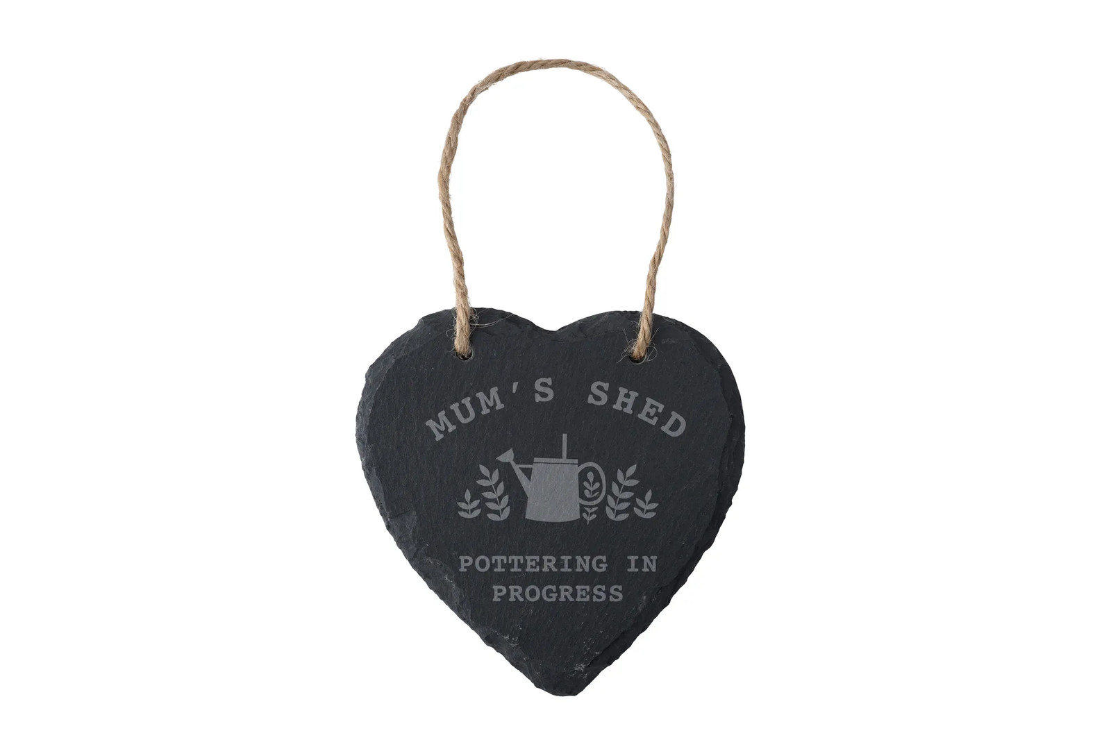 The Potting Shed 'Mum's Shed' Slate Heart Hanger | Garden Decor