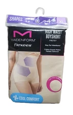 Maidenform Woman's Shapewear Cool Comfort Firm Hi Waist Boyshort F82107 XL