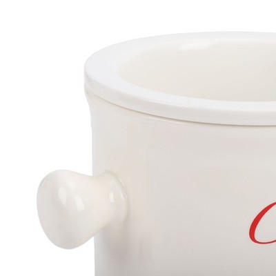Chocolate Melting Cup Multifunctional Ceramic Fondue Mug W/ Fork For Ice Cream 