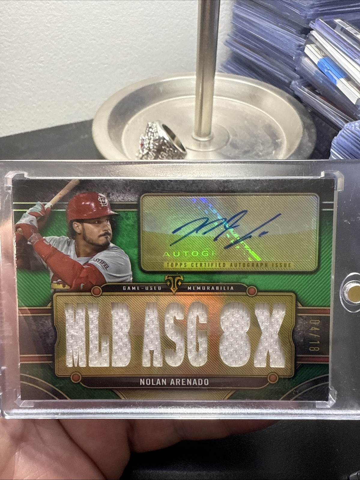 2024 Topps Triple Threads - Nolan Arenado Autograph Relic #TTAR-NA3 Emerald /18