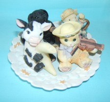Miniature Tea Set Resin Hey Diddle Diddle Vintage - 8 Piece