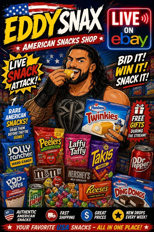 🎉 RARE AMERICAN SNACKS • LIVE NOW! - £2 starts !!