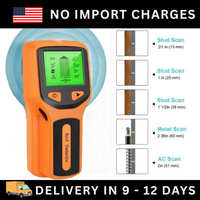 5-in-1 Stud Finder Wall Scanner LCD Display Wood Metal AC Wire Detector Tool