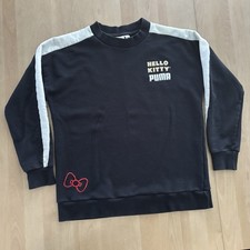 PUMA x Hello Kitty Collab Athletic Sweatshirt Black/White, Size S. Pre-owned.