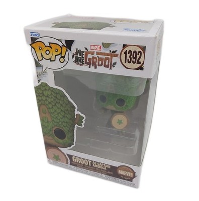 Funko Pop Marvel Wag Captain America Wir Sind Groot Figur OVP geöffnet beschädig