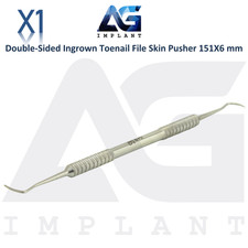 Skin Pusher Stainless Steel Double-Sided Ingrown Toenail File 151X6 mm