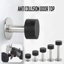 Stainless Steel Rubber Door Stop Anti-collision Touch Wall Mounted Door Stop UK