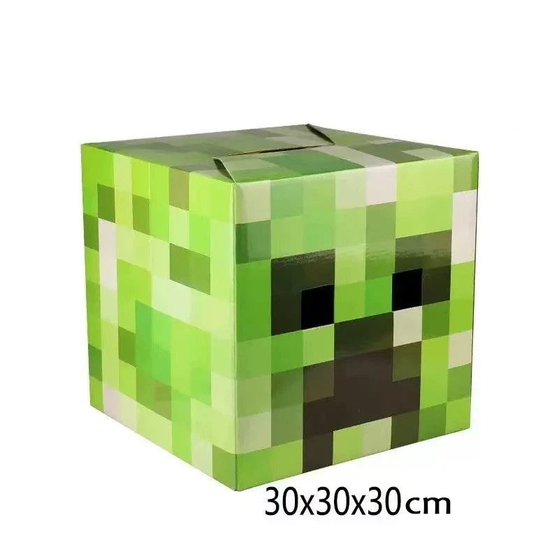 MINECRAFT CREEPER Costume Head Accessory The Amazing Minecraft Cardboard Head - Image 2 of 4