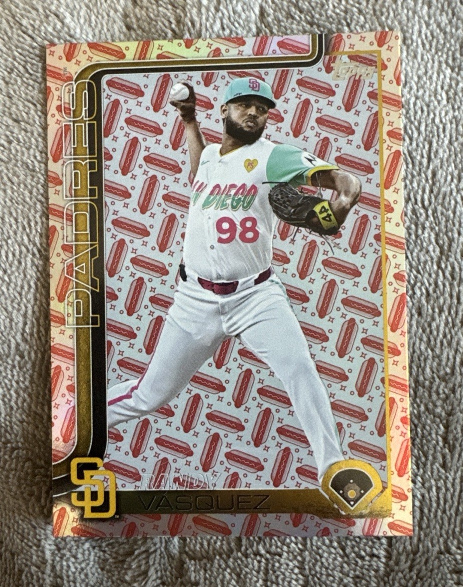 2025 Topps Series 2 Randy Vasquez Hot Dog Variation 53/99 New Product SD Padres
