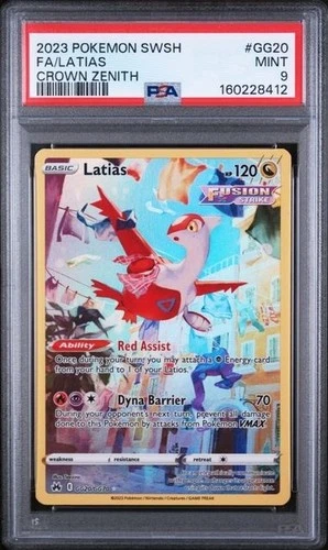 Latias GG20/GG70 SWSH: Crown Zenith: Galarian Gallery Holo PSA 9