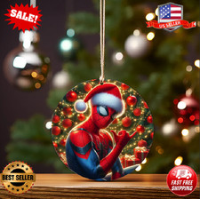 Christmas Spiderman Digital Sublimation Ornament Design Marvel Holiday
