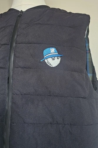 Malbon Golf x Undefeated Vest Black Size XL MSRP $180 image 2
