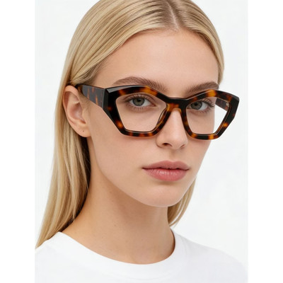 Retro Fashion Full Rim Acetate Eyeglass Frame Vintage Retro Clear Lens Rx able