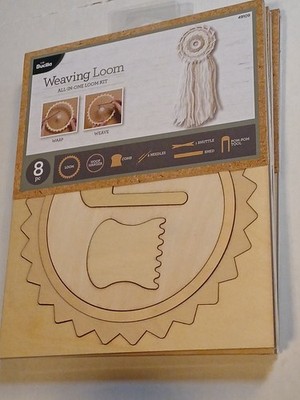 Bucilla Weaving Loom All-in-One Loom Kit 8 Pc Rectangle-7''X6'' New Sealed